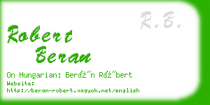 robert beran business card